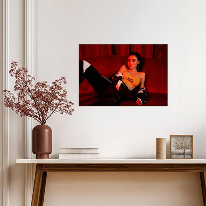Madison Beer As She Pleases | Red Light Photoshoot Poster | Modern Pop Star Art - Music Poster