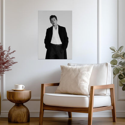 Tom Holland Black and White Portrait | Celebrity Poster | Modern Actor Wall Art - Celebrities Poster