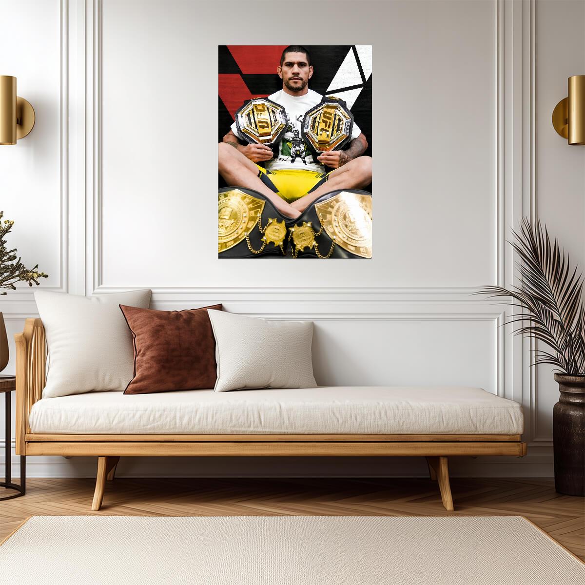 Alex Pereira Double Champion | MMA Poster | Two Division King - Sports Poster