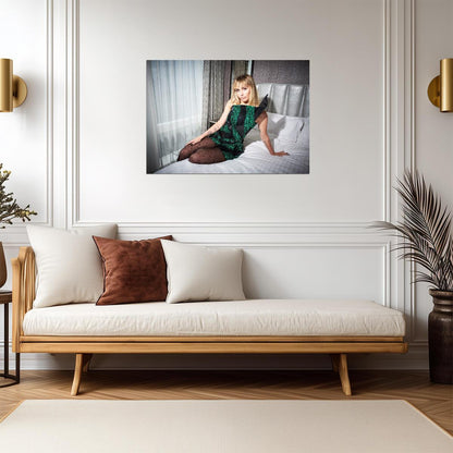 Miley Cyrus Glamorous Photoshoot | Pop Star Music Poster | Celebrity Fashion Wall Art - Music Poster