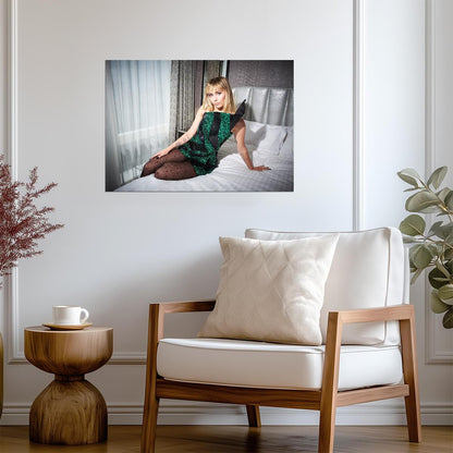 Miley Cyrus Glamorous Photoshoot | Pop Star Music Poster | Celebrity Fashion Wall Art - Music Poster