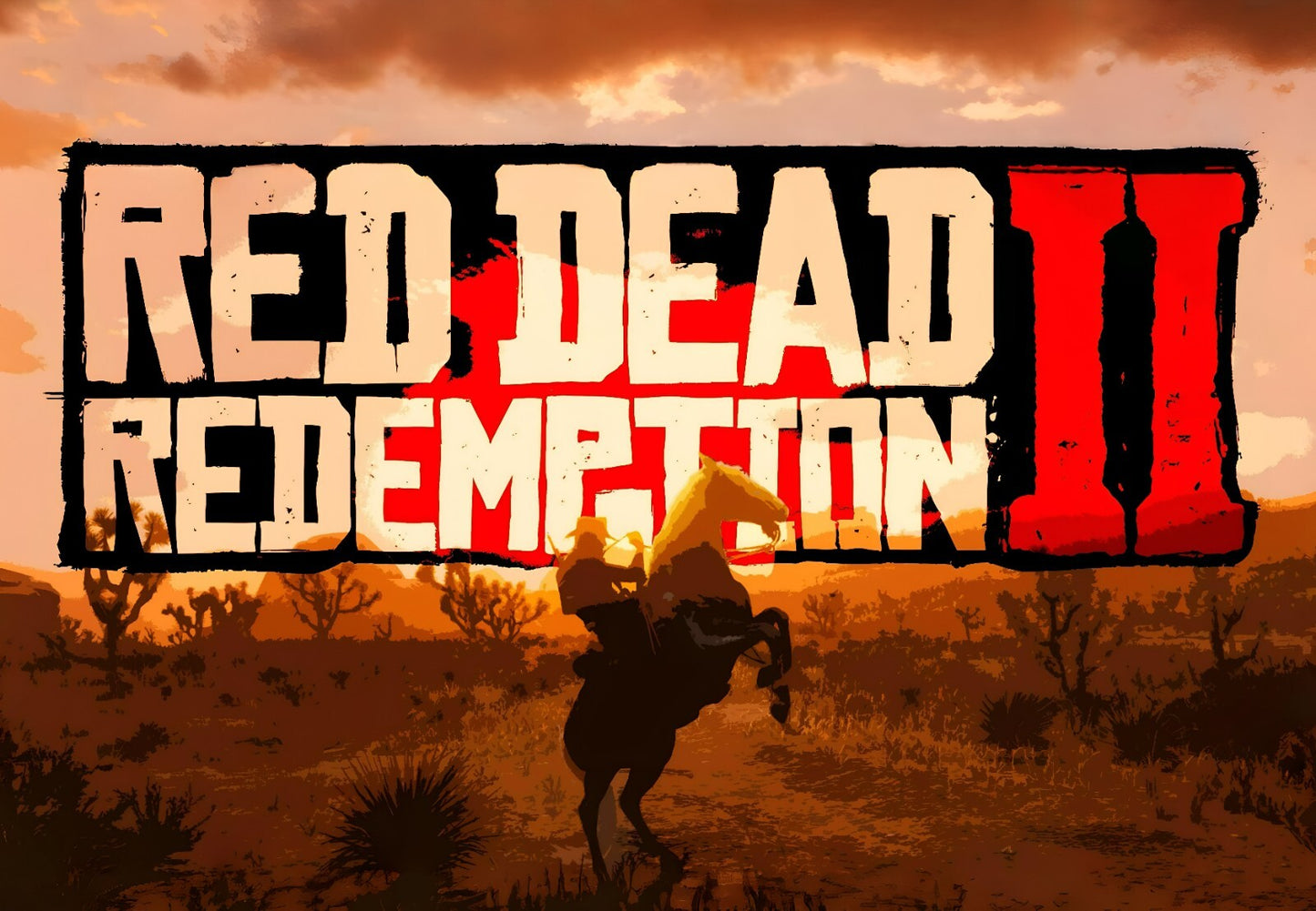 Red Dead Redemption 2 Logo | Western Game Poster | Cowboy Gaming Decor - Video Games Poster