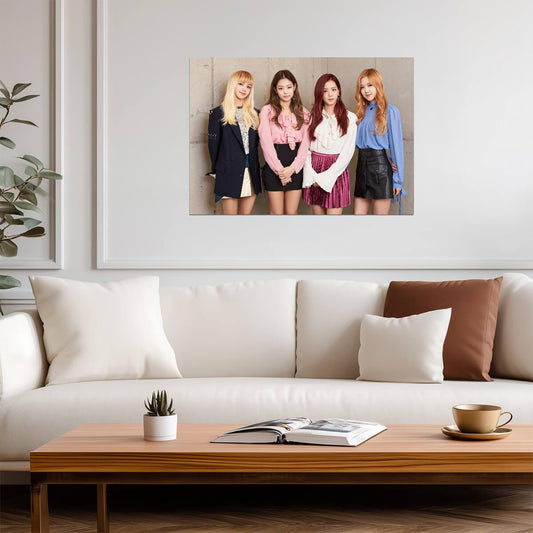 Blackpink K-Pop Girl Group | Music Stars Poster | Lisa Jennie Jisoo Rosé Photo - Music Poster