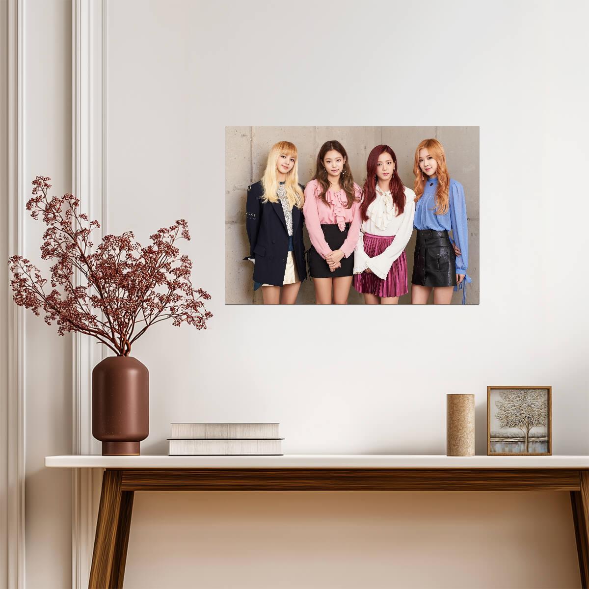 Blackpink K-Pop Girl Group | Music Stars Poster | Lisa Jennie Jisoo Rosé Photo - Music Poster