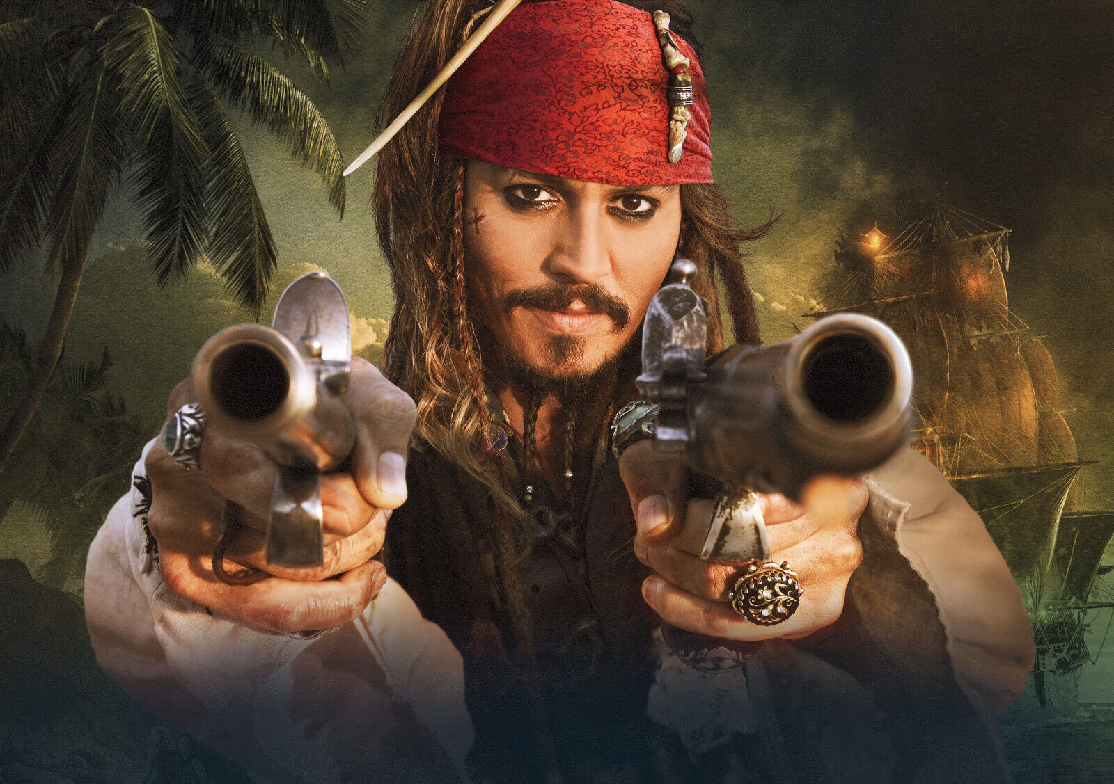 Pirates of the Caribbean Johnny Depp as Jack Sparrow | Action Movie Poster | Fantasy Pirate Film Art - Movies & TV Poster