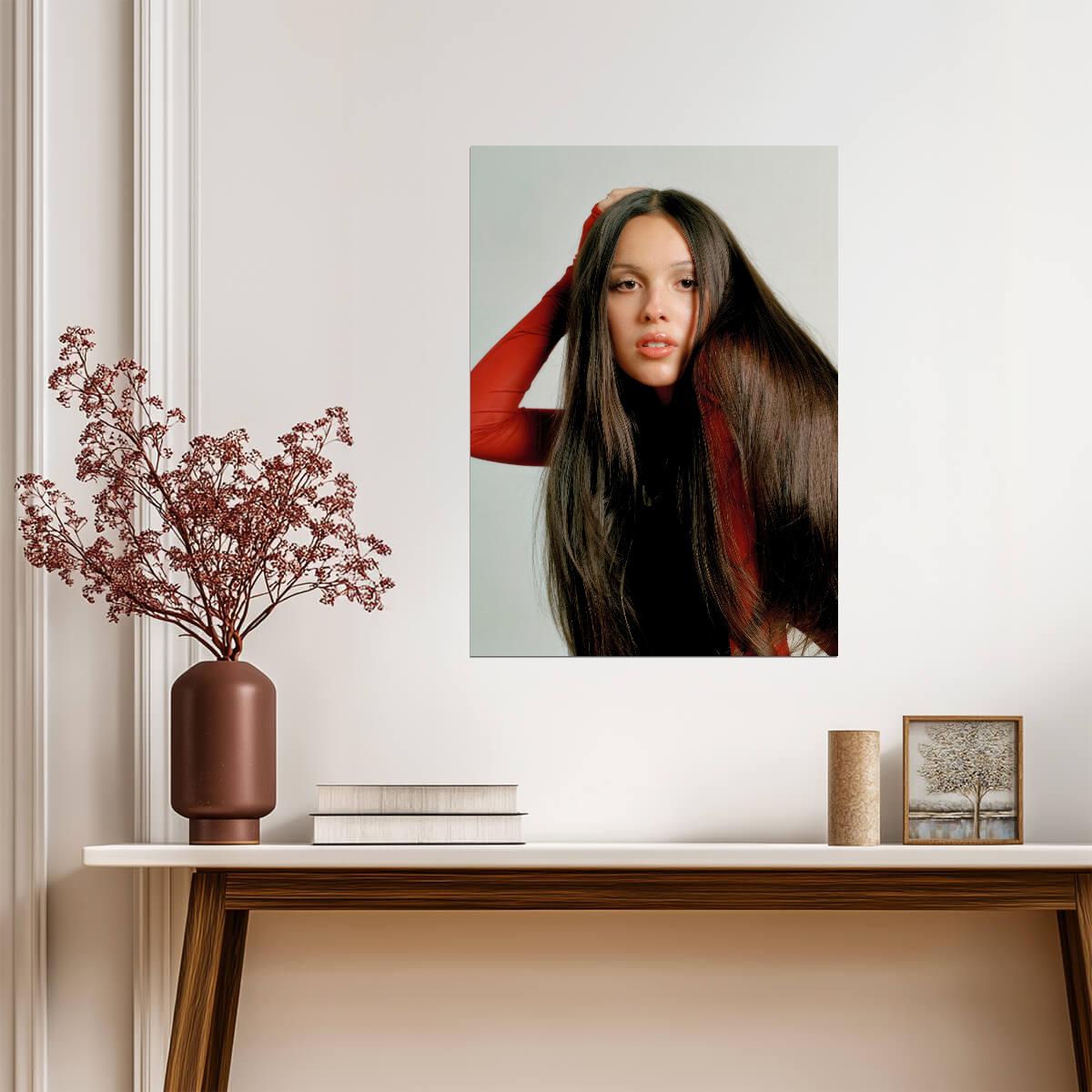 Olivia Rodrigo Close-Up Portrait | Modern Pop Star Poster | Music Celebrity Wall Art - Music Poster