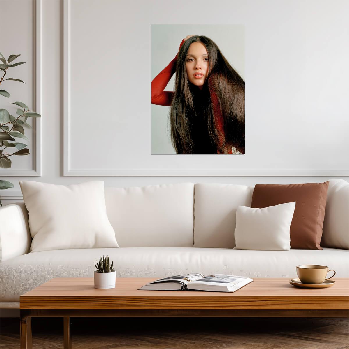 Olivia Rodrigo Close-Up Portrait | Modern Pop Star Poster | Music Celebrity Wall Art - Music Poster