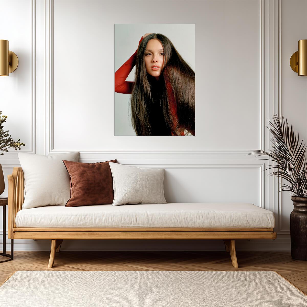 Olivia Rodrigo Close-Up Portrait | Modern Pop Star Poster | Music Celebrity Wall Art - Music Poster
