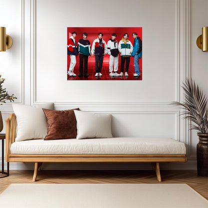 BTS Bangtan Boys Fila Photoshoot | K-Pop Music Poster | Korean Boy Band Art - Music Poster
