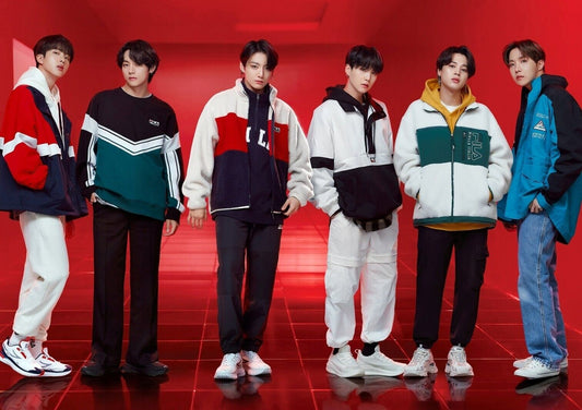 BTS Bangtan Boys Fila Photoshoot | K-Pop Music Poster | Korean Boy Band Art - Music Poster