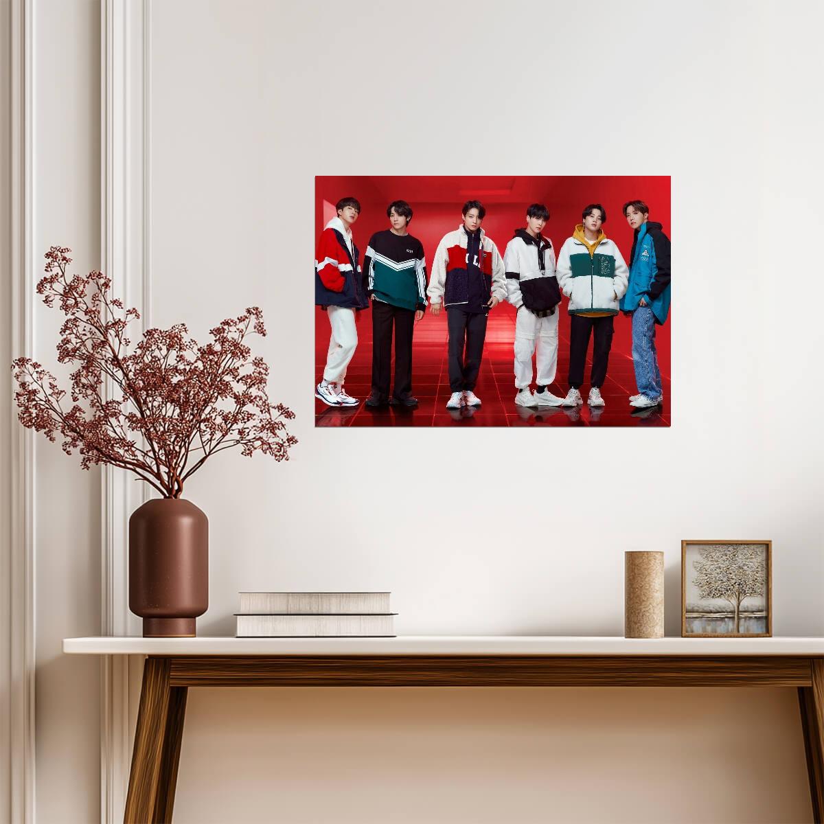 BTS Bangtan Boys Fila Photoshoot | K-Pop Music Poster | Korean Boy Band Art - Music Poster