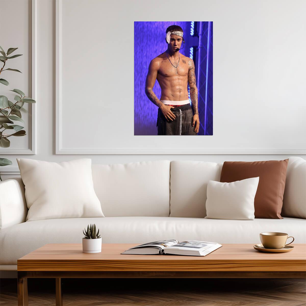 Justin Bieber Poster | Live Concert Music Print - Music Poster