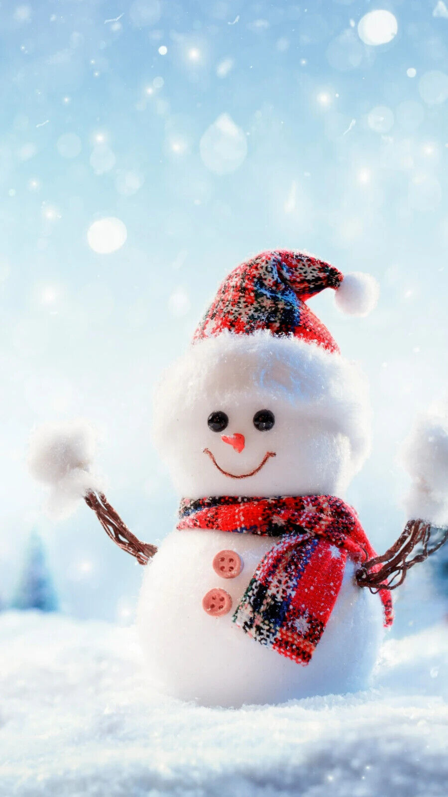 Cheerful Snowman Illustration | Festive Christmas Poster | Winter Holiday Wall Art - Graphic & Art Poster