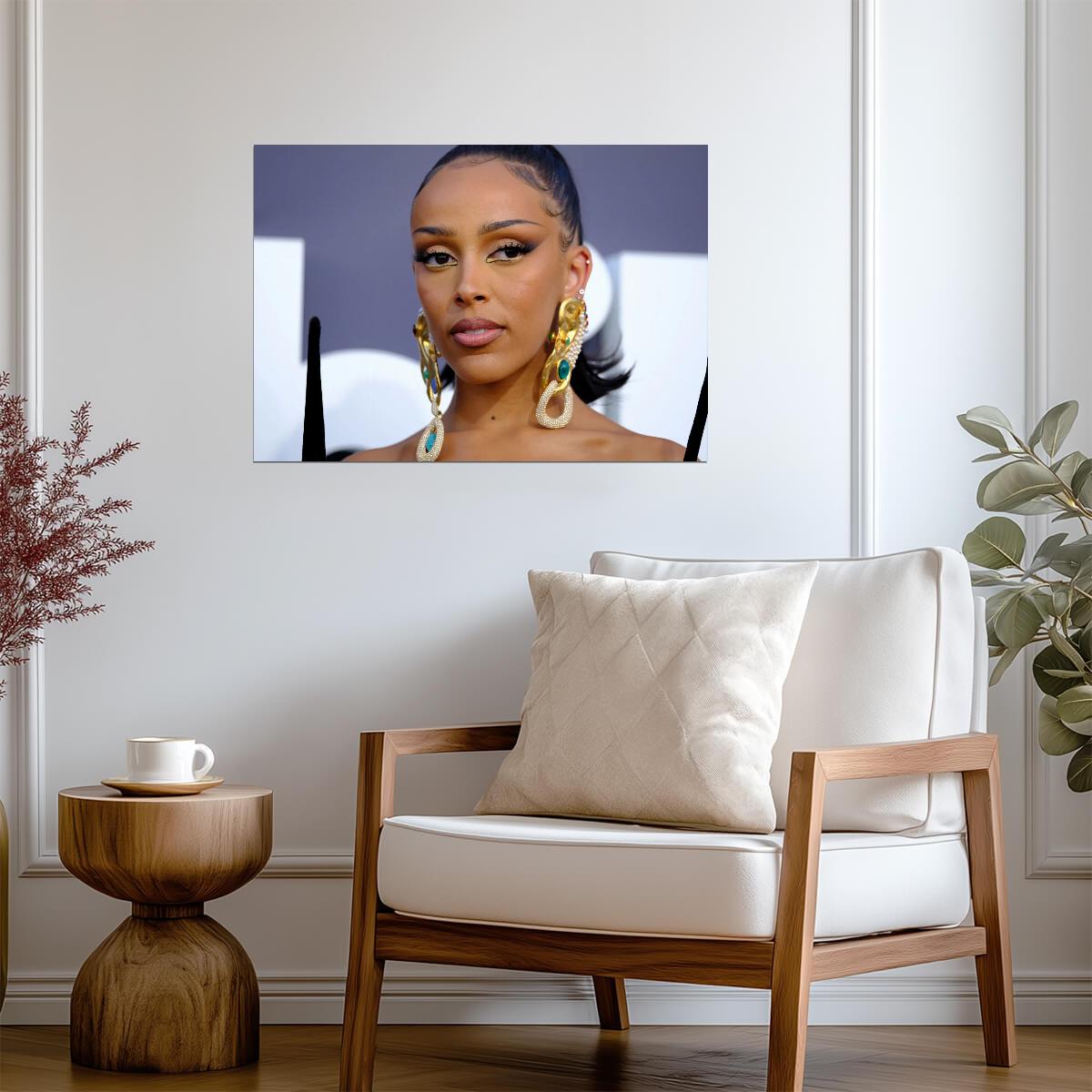 Doja Cat Close Up Portrait | Red Carpet Fashion Poster | Music Star Wall Art - Music Poster
