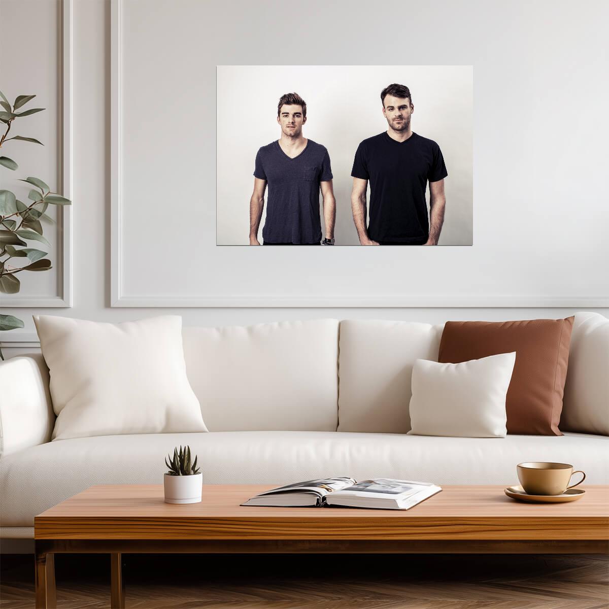 The Chainsmokers Studio Portrait | Music Duo Poster | EDM Pop Wall Art - Music Poster