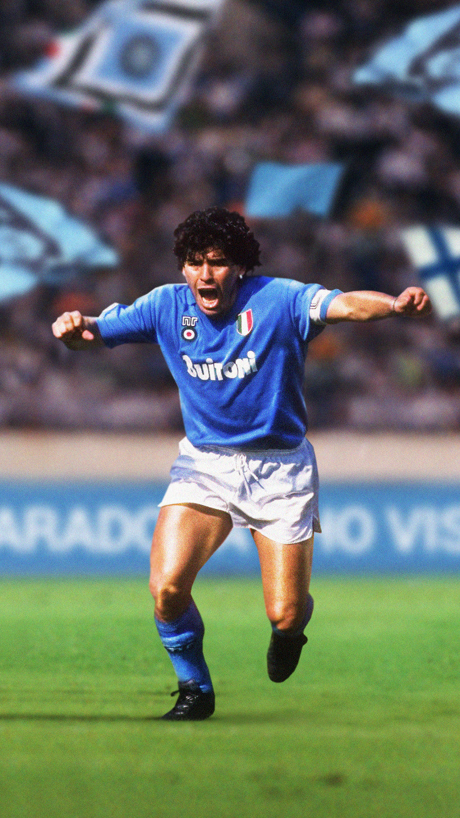 Diego Maradona Napoli Kit | Soccer Poster | Italian Football Legend - Sports Poster