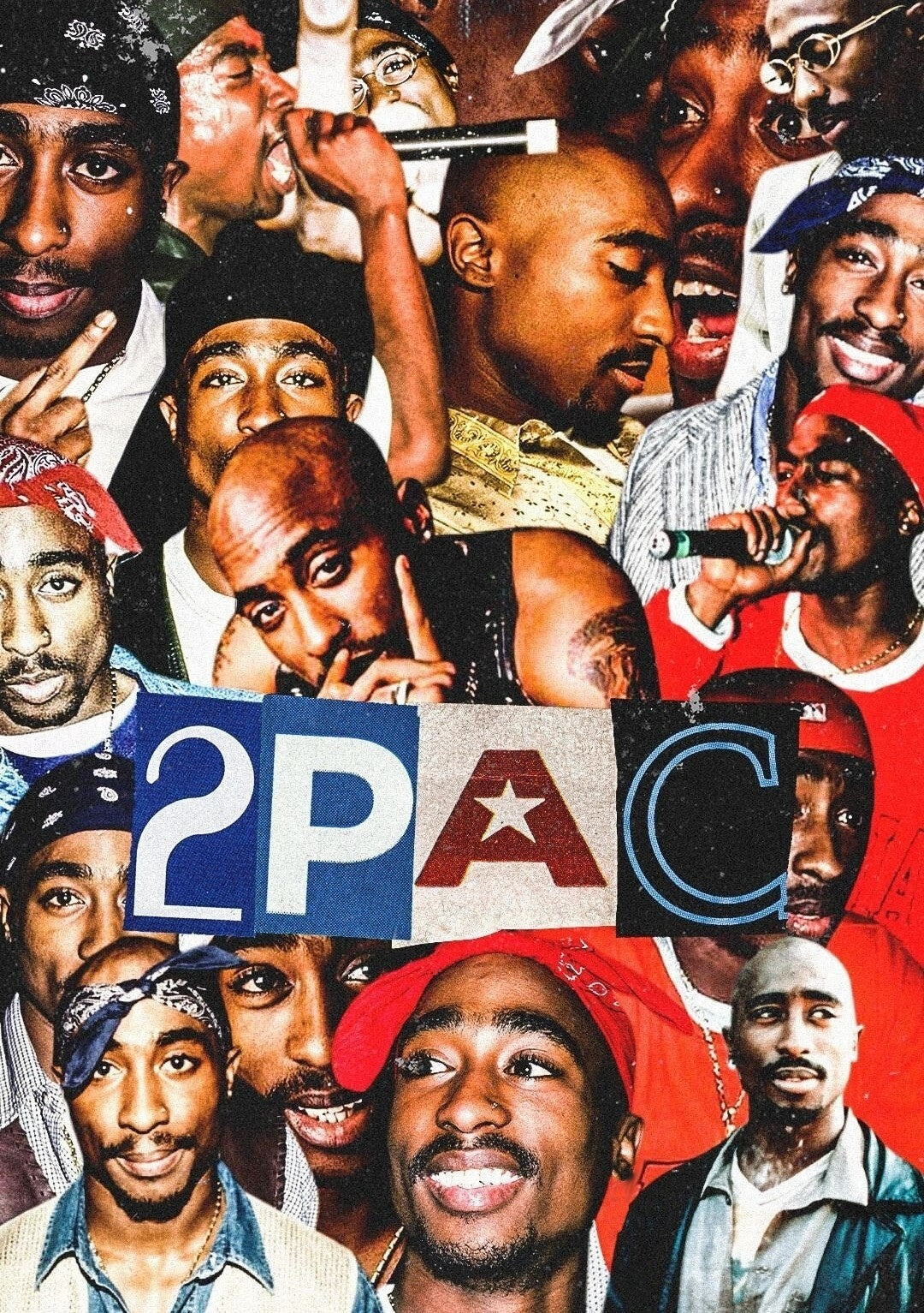 Tupac Shakur 2Pac Collage | Vintage Hip Hop Poster | Rap Legend Tribute Art - Music Poster