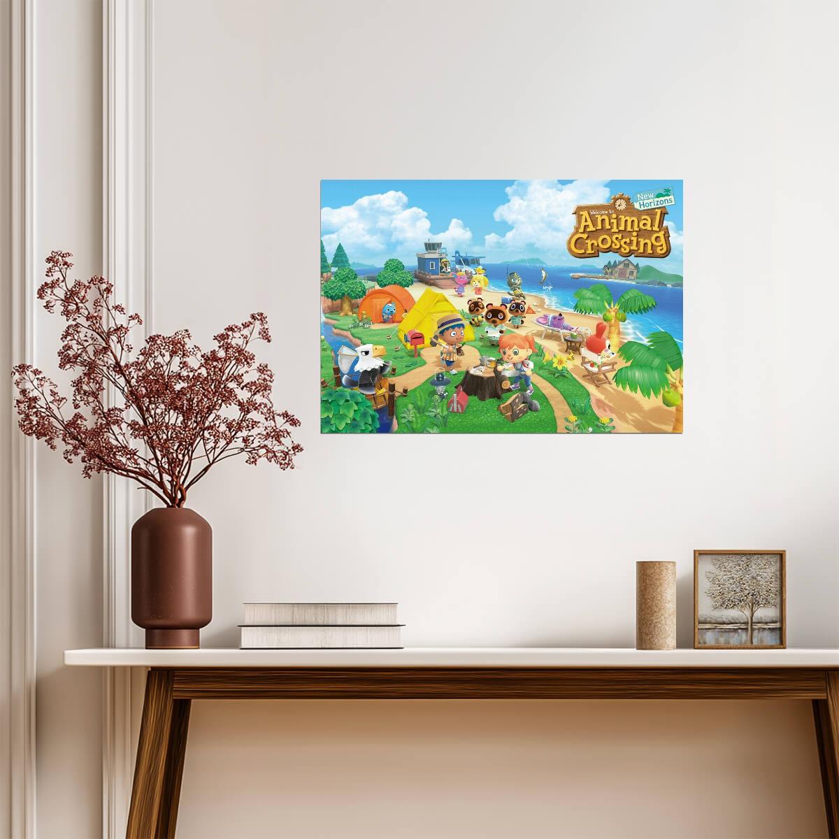 Animal Crossing New Horizons | Island Life Scene Poster | Nintendo Switch Game Art - Video Games Poster