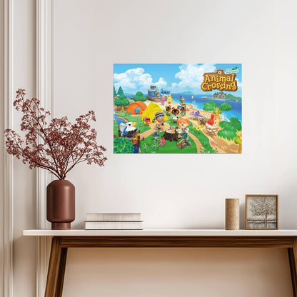 Animal Crossing New Horizons | Island Life Scene Poster | Nintendo Switch Game Art - Video Games Poster