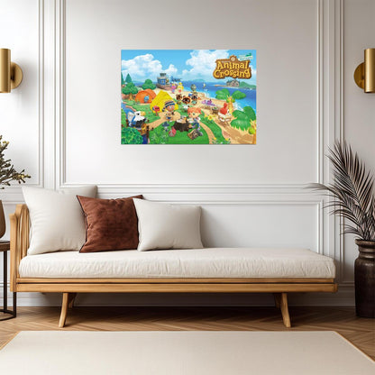 Animal Crossing New Horizons | Island Life Scene Poster | Nintendo Switch Game Art - Video Games Poster