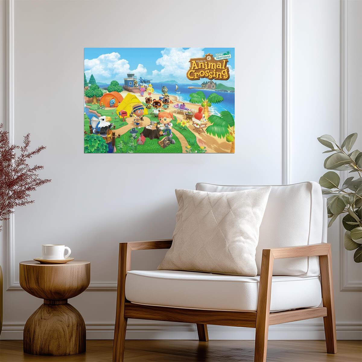 Animal Crossing New Horizons | Island Life Scene Poster | Nintendo Switch Game Art - Video Games Poster