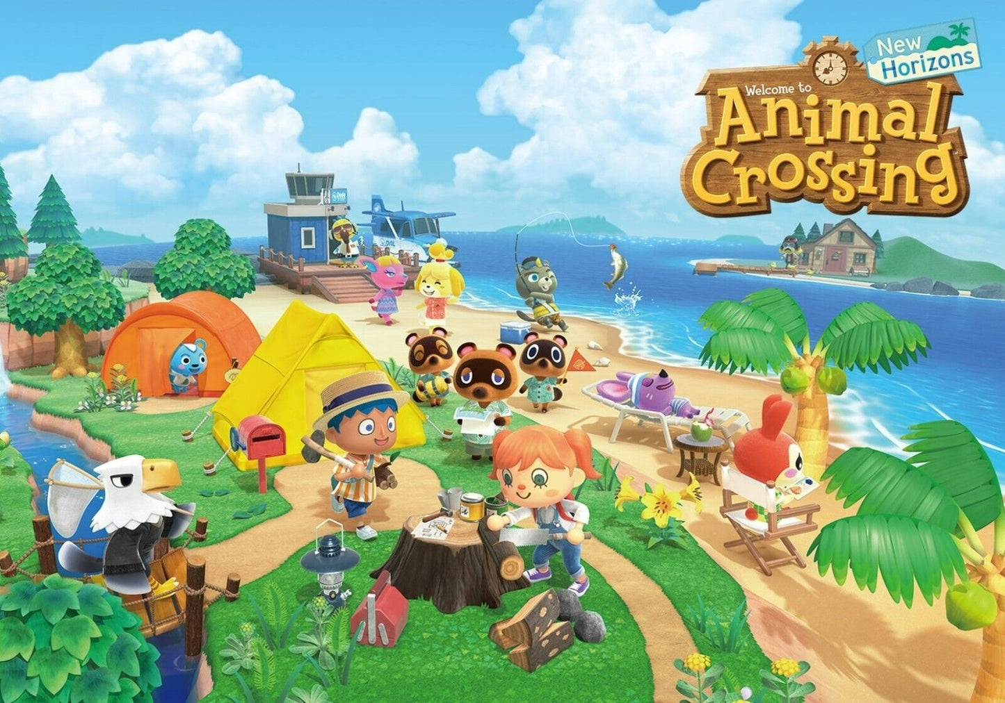 Animal Crossing New Horizons | Island Life Scene Poster | Nintendo Switch Game Art - Video Games Poster
