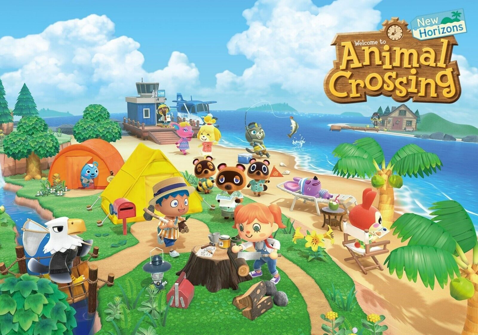 Animal Crossing New Horizons | Island Life Scene Poster | Nintendo Switch Game Art - Video Games Poster