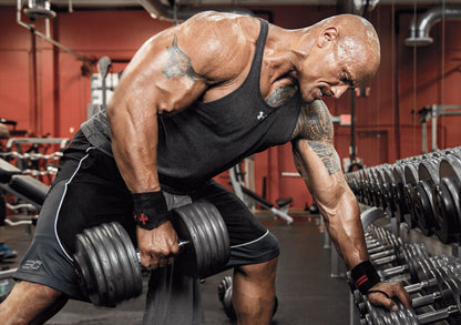 Dwayne Johnson The Rock Lifting | Gym Motivation Poster | Fitness Wall Art - Sports Poster
