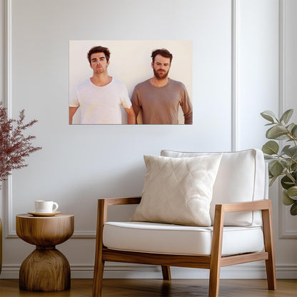 The Chainsmokers Portrait | Music Duo Poster | Celebrity Wall Art - Music Poster