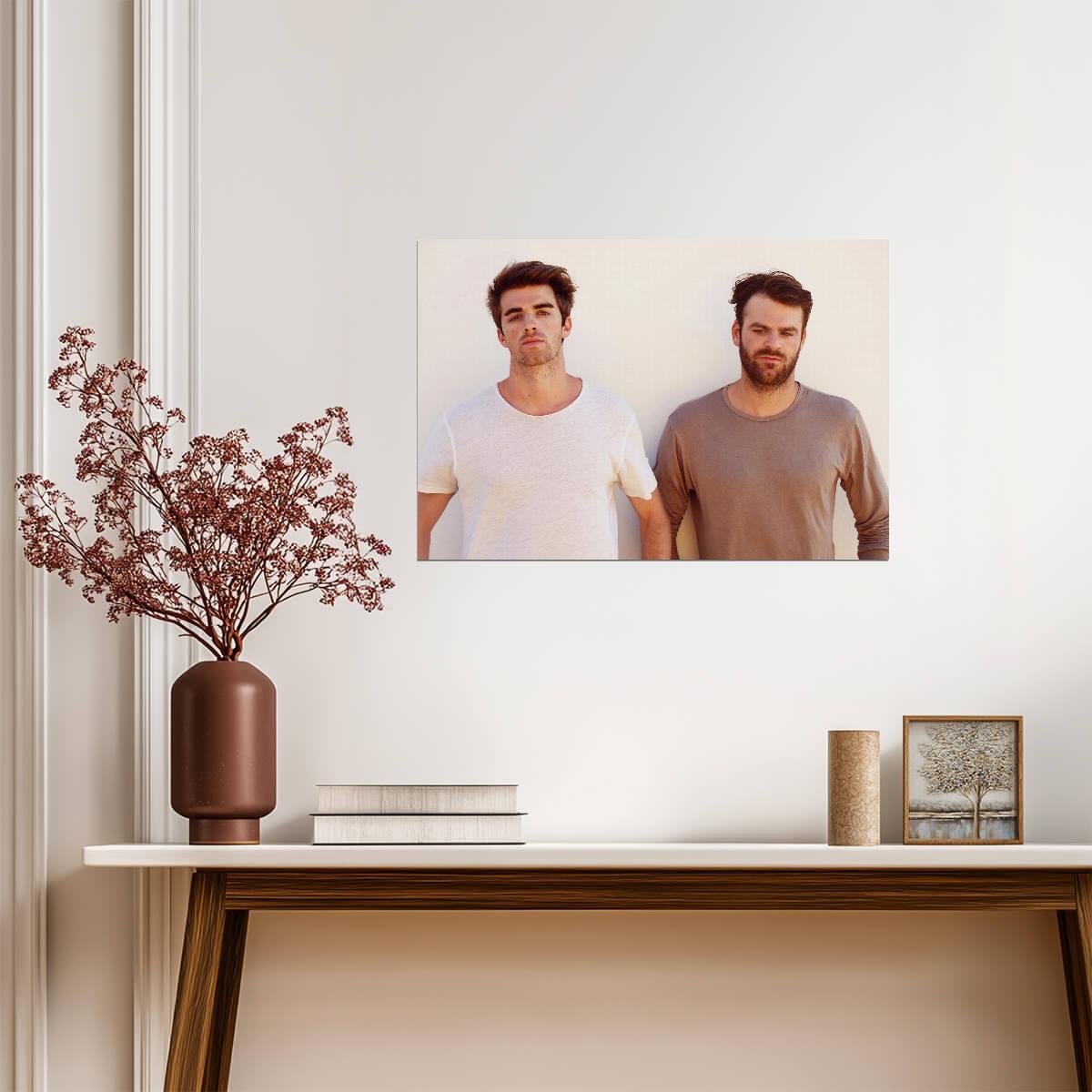 The Chainsmokers Portrait | Music Duo Poster | Celebrity Wall Art - Music Poster