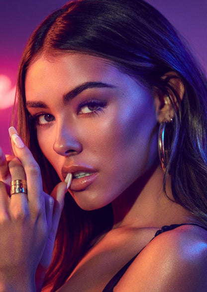 Madison Beer Neon Portrait | Modern Music Poster | Vibrant Pop Star Wall Art - Music Poster
