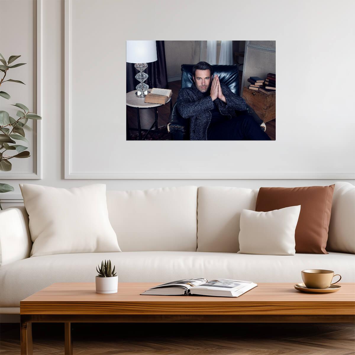 Ben Affleck | Celebrity Portrait Poster | Famous Actor Photoshoot Art - Celebrities Poster
