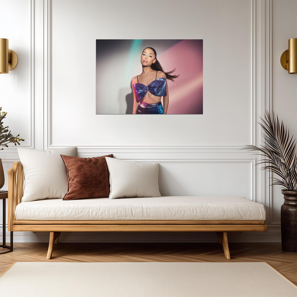 Ariana Grande Purple Bow Top Photoshoot | REM Campaign Poster | Celebrity Wall Art - Music Poster