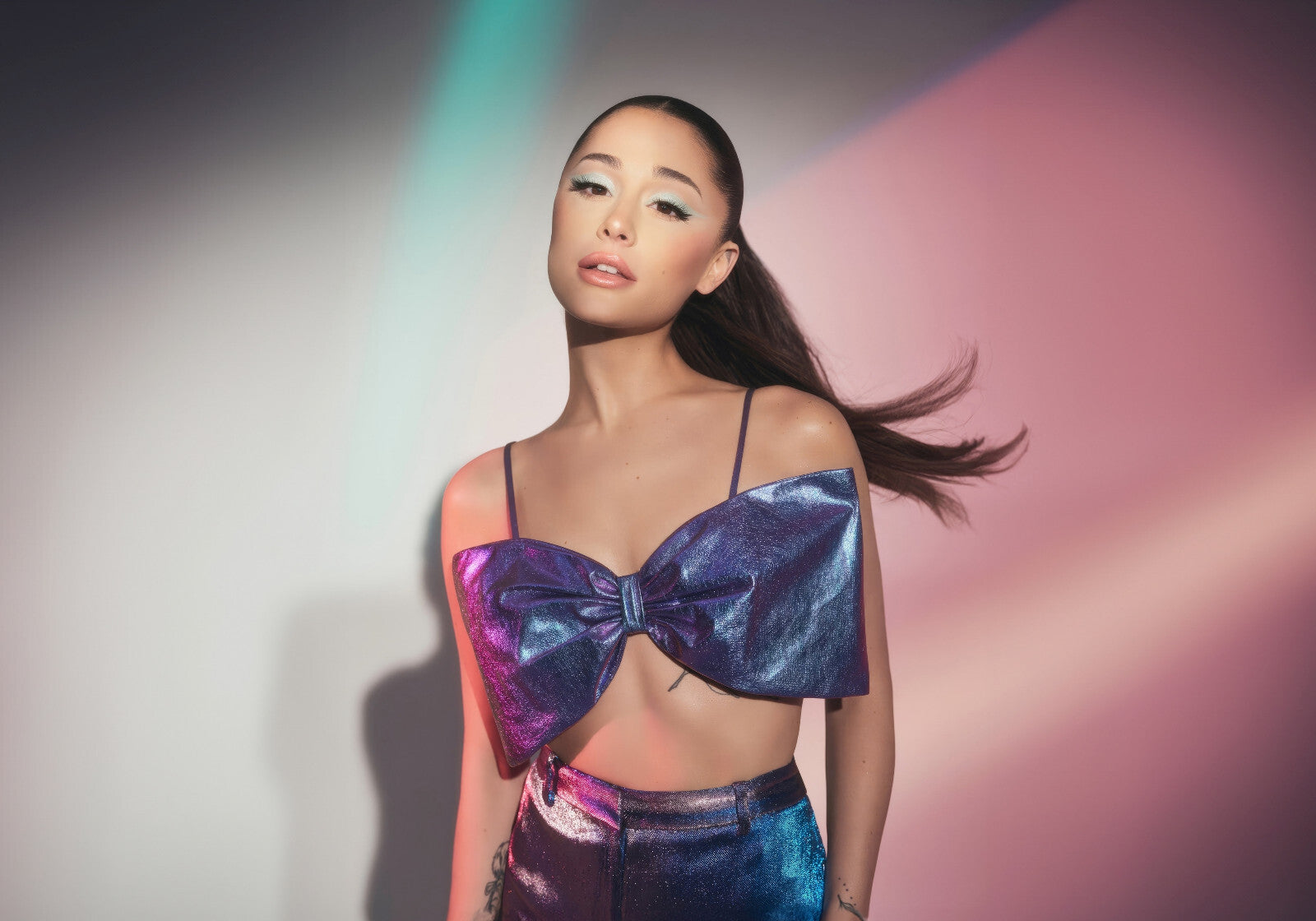 Ariana Grande Purple Bow Top Photoshoot | REM Campaign Poster | Celebrity Wall Art - Music Poster