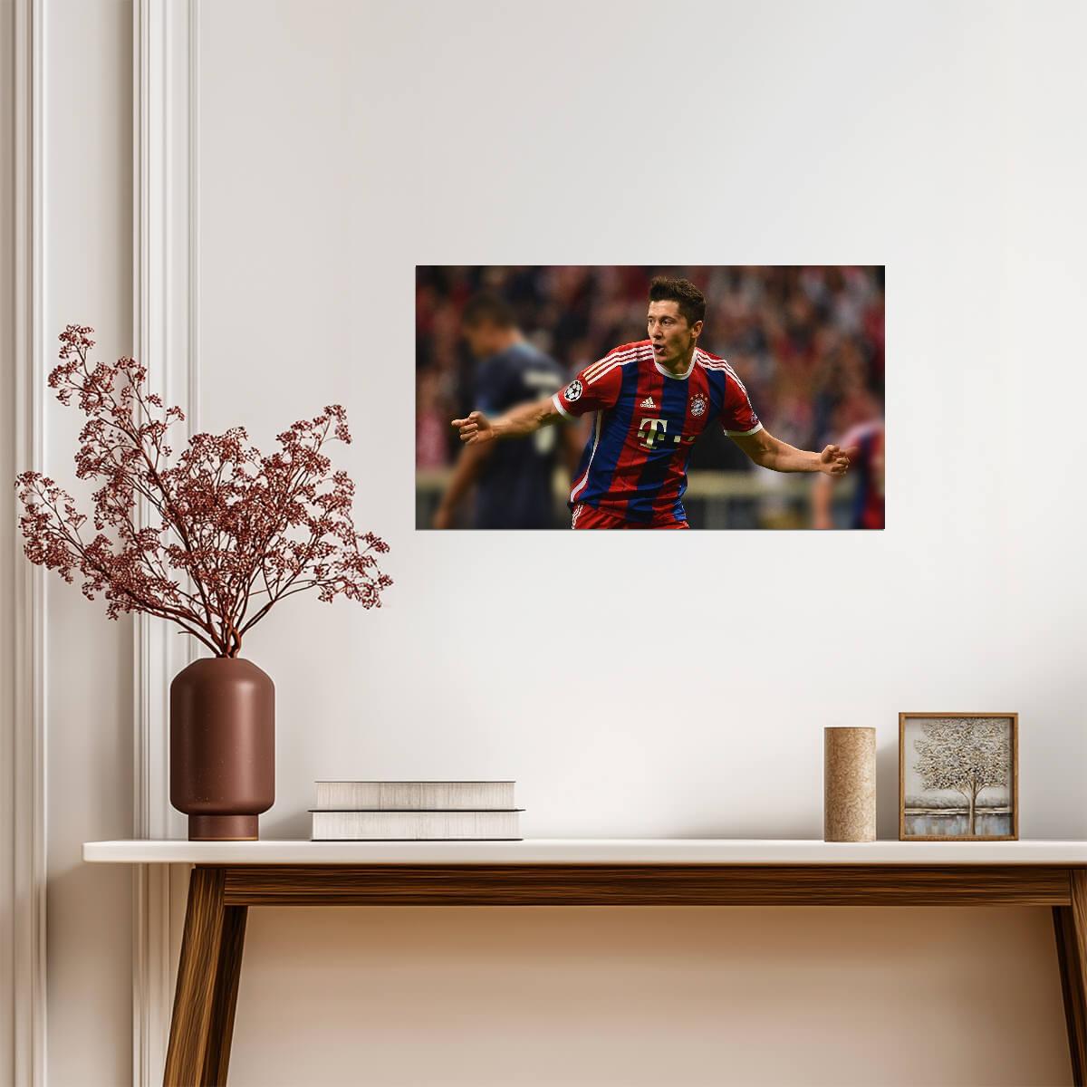 Robert Lewandowski Bayern Munich | Soccer Poster | Bundesliga Star Art - Sports Poster