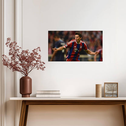 Robert Lewandowski Bayern Munich | Soccer Poster | Bundesliga Star Art - Sports Poster