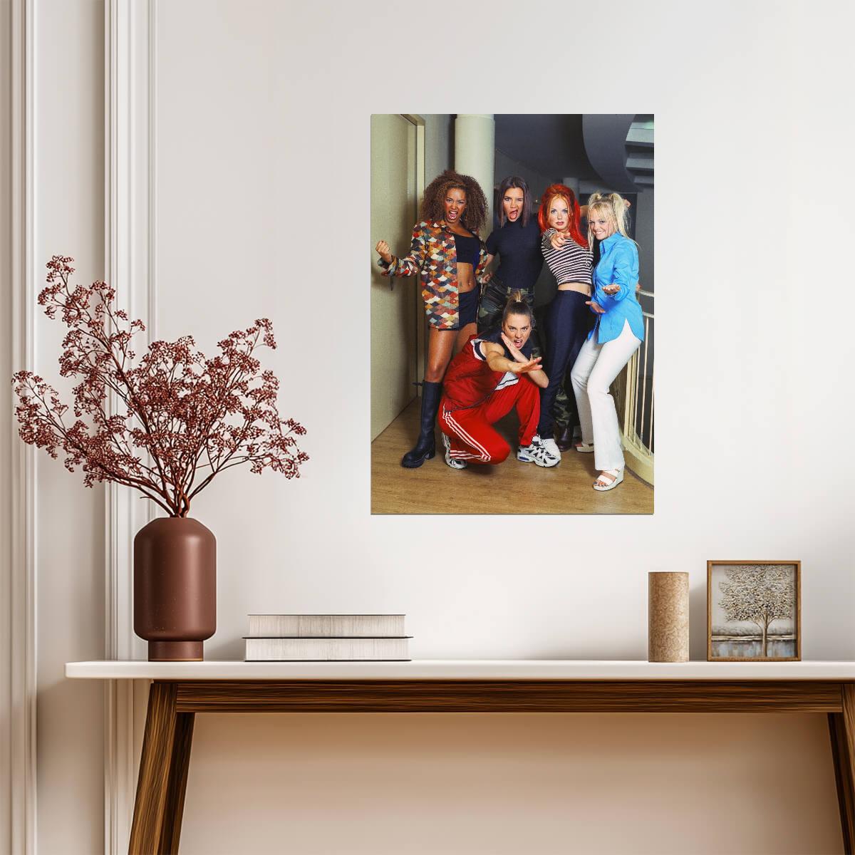 Spice Girls Attitude Pose | Vintage 90s Pop Group Poster | Girl Power Wall Art - Music Poster