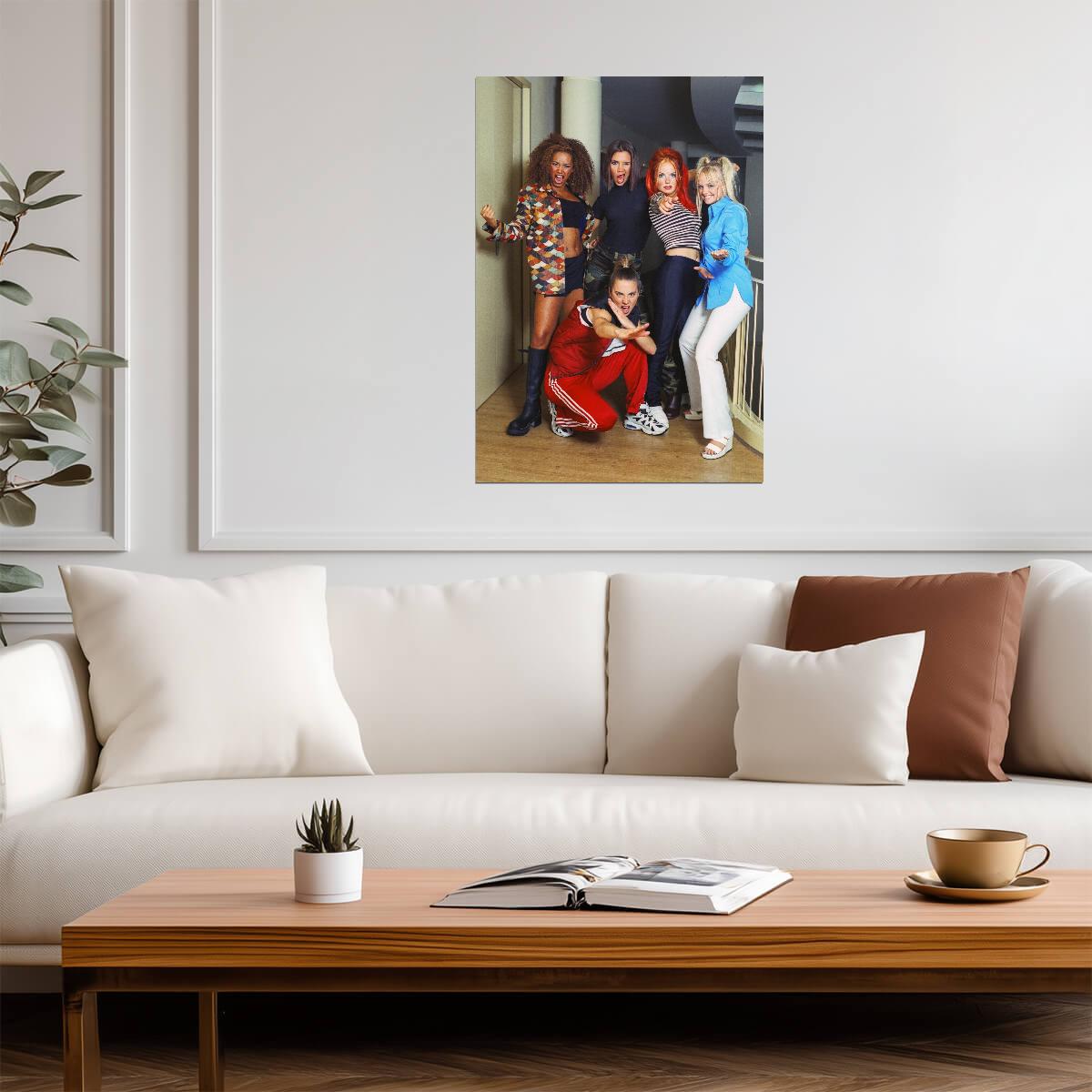 Spice Girls Attitude Pose | Vintage 90s Pop Group Poster | Girl Power Wall Art - Music Poster