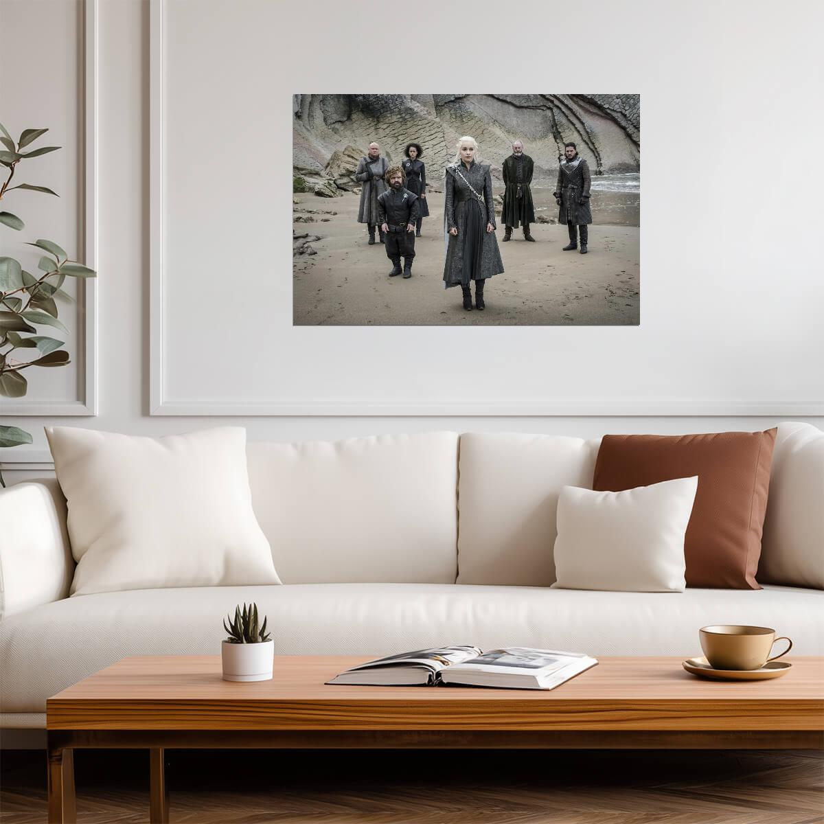 Game of Thrones Dragonstone Scene | Cast Photo Poster | Epic Fantasy TV Show Art - Movies & TV Poster