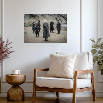 Game of Thrones Dragonstone Scene | Cast Photo Poster | Epic Fantasy TV Show Art - Movies & TV Poster