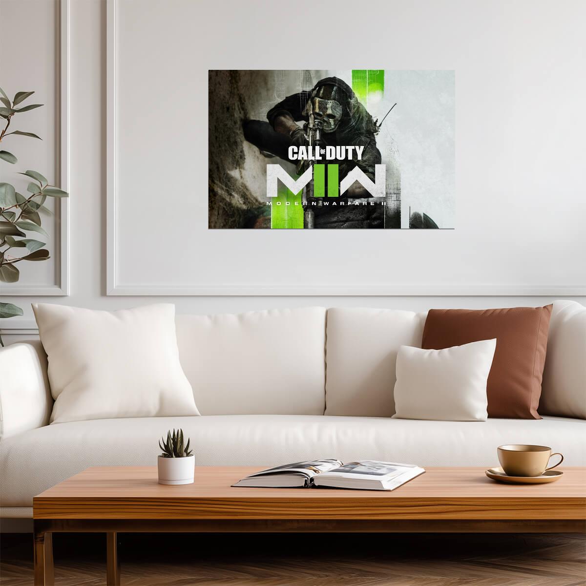 Call of Duty Modern Warfare II | Ghost Aiming Down Sights | FPS Game Character Poster - Video Games Poster