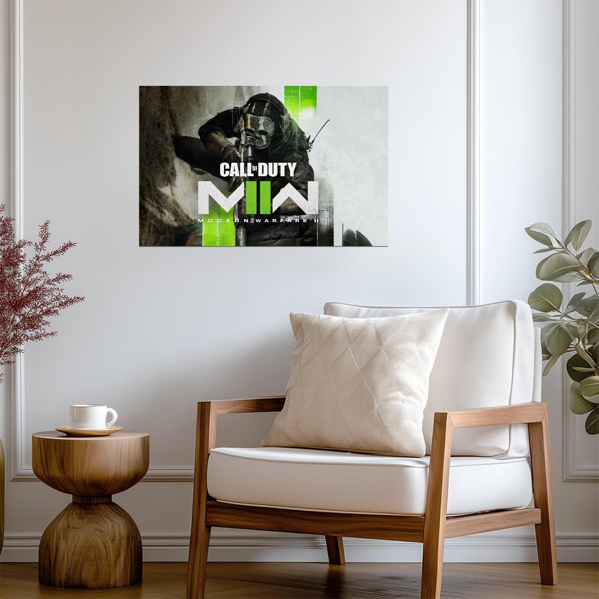 Call of Duty Modern Warfare II | Ghost Aiming Down Sights | FPS Game Character Poster - Video Games Poster