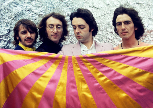 The Beatles Psychedelic Era Photoshoot | Vintage Rock Poster | 1960s Music Legends Art - Music Poster