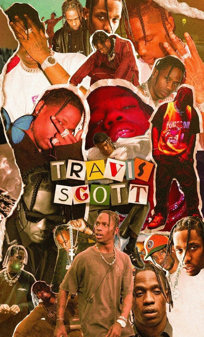 Travis Scott Aesthetic Collage | Modern Hip Hop Poster | Rap Music Fan Art - Music Poster