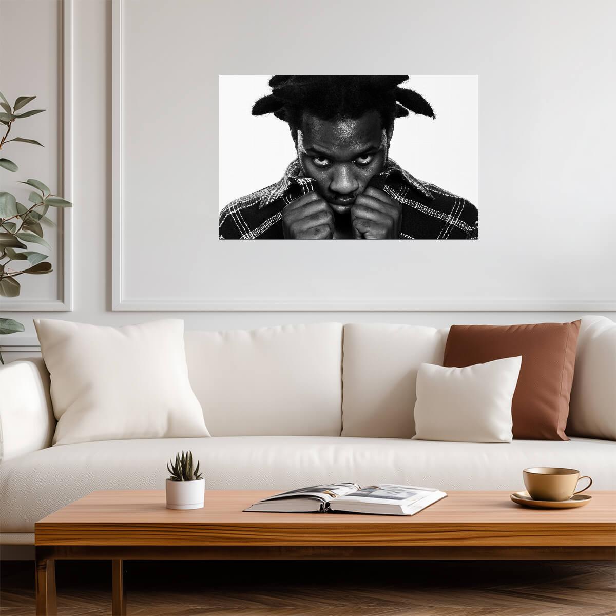 Denzel Curry | Black and White Print | Music Poster - Music Poster