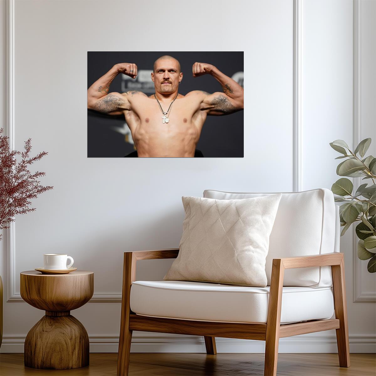Oleksandr Usyk Flex Pose | Boxing Champion Poster | Sports Wall Art - Sports Poster