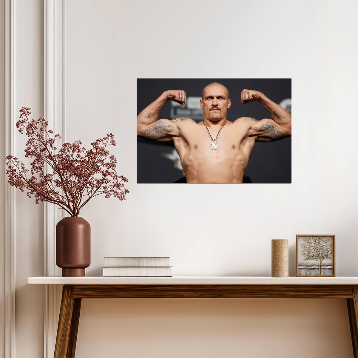 Oleksandr Usyk Flex Pose | Boxing Champion Poster | Sports Wall Art - Sports Poster