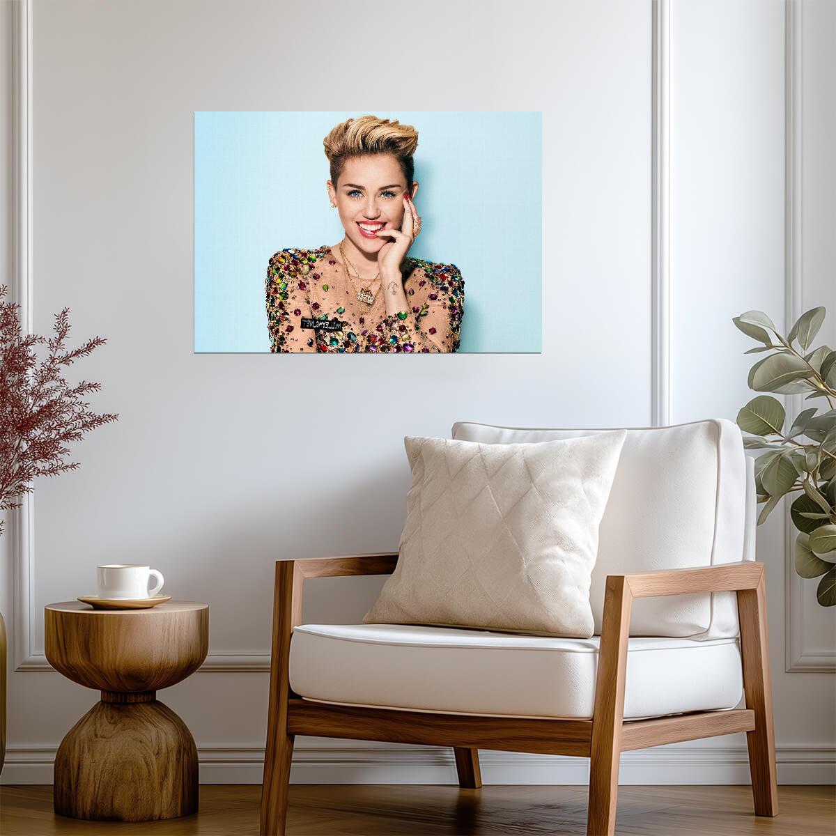 Miley Cyrus Bangerz Era Photoshoot | Pop Music Poster | Modern Celebrity Wall Art - Music Poster
