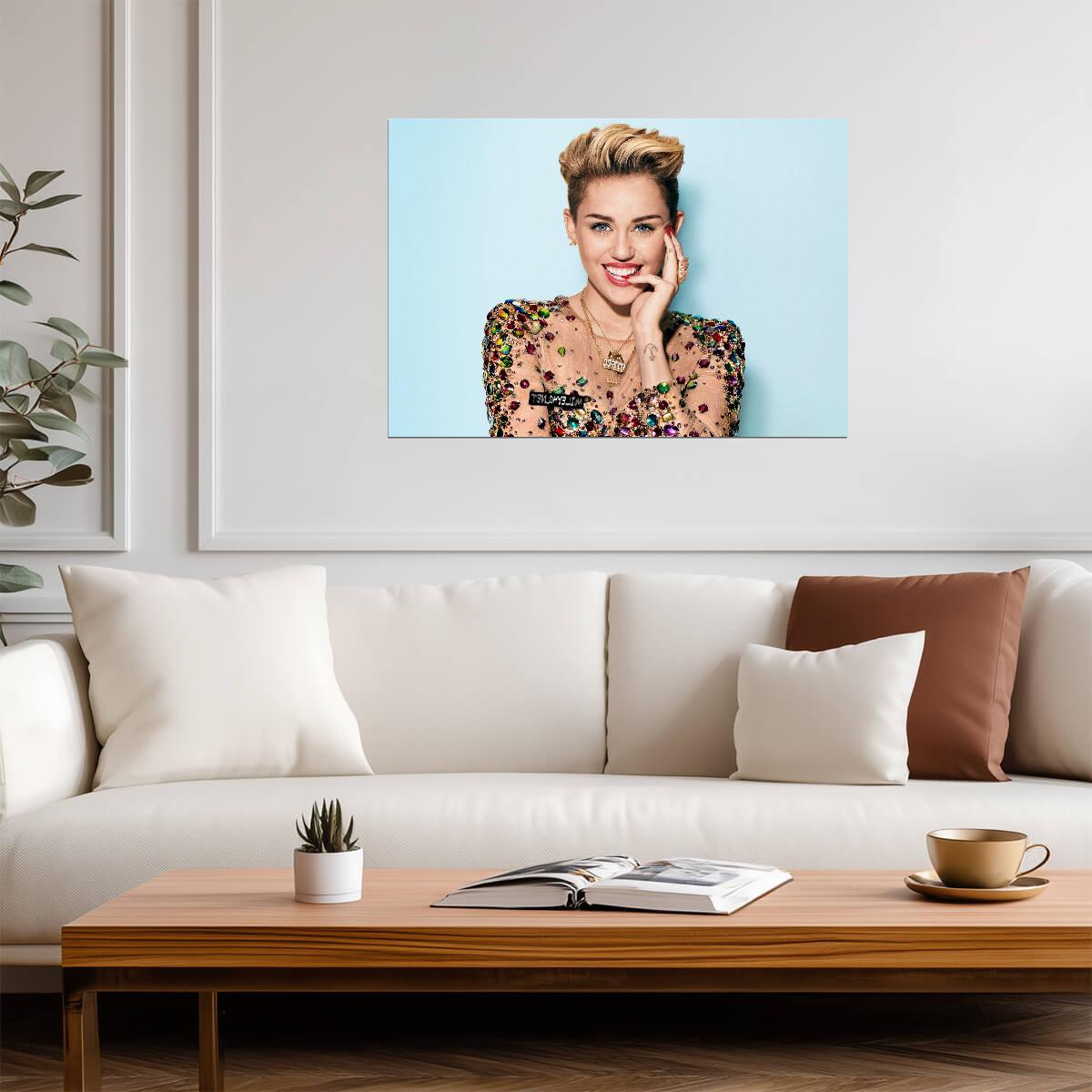 Miley Cyrus Bangerz Era Photoshoot | Pop Music Poster | Modern Celebrity Wall Art - Music Poster