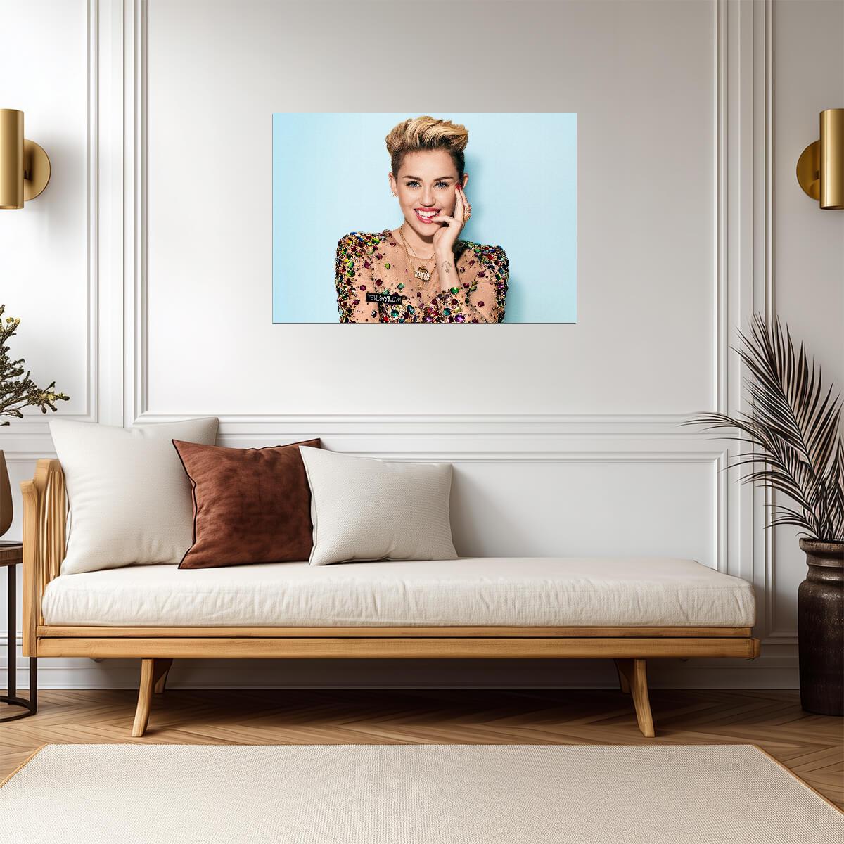 Miley Cyrus Bangerz Era Photoshoot | Pop Music Poster | Modern Celebrity Wall Art - Music Poster
